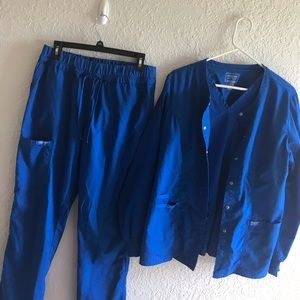 Cherokee Royal Blue 3 piece scrub set